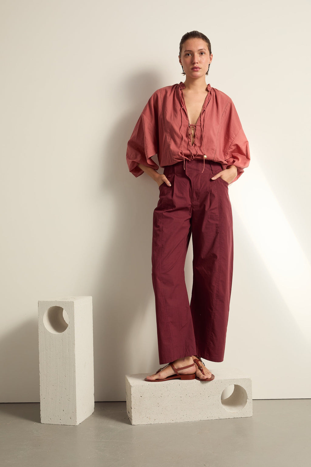 PANTALON LOLO - BURGUNDY