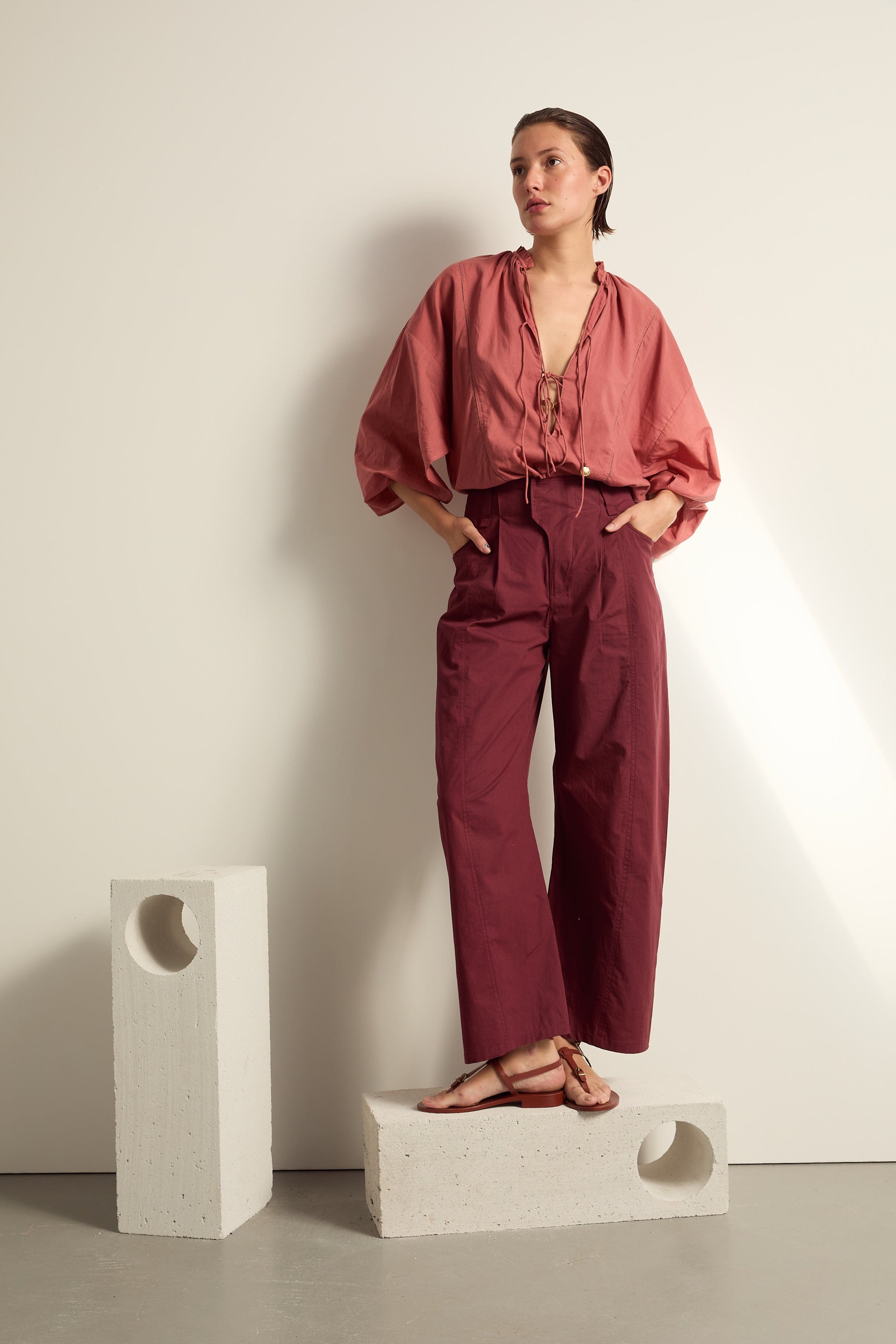 BLOUSE MAUD - ROSEWOOD