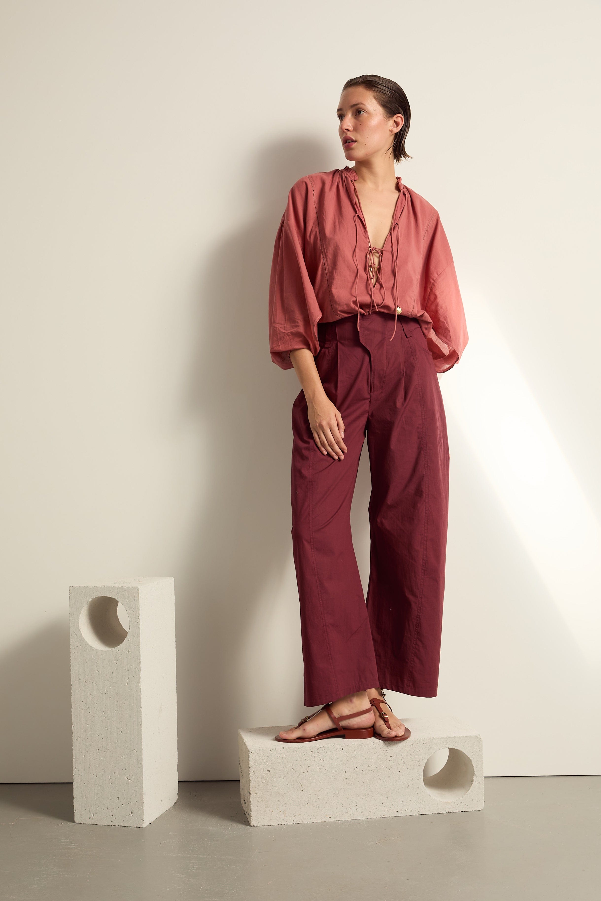 BLOUSE MAUD - ROSEWOOD