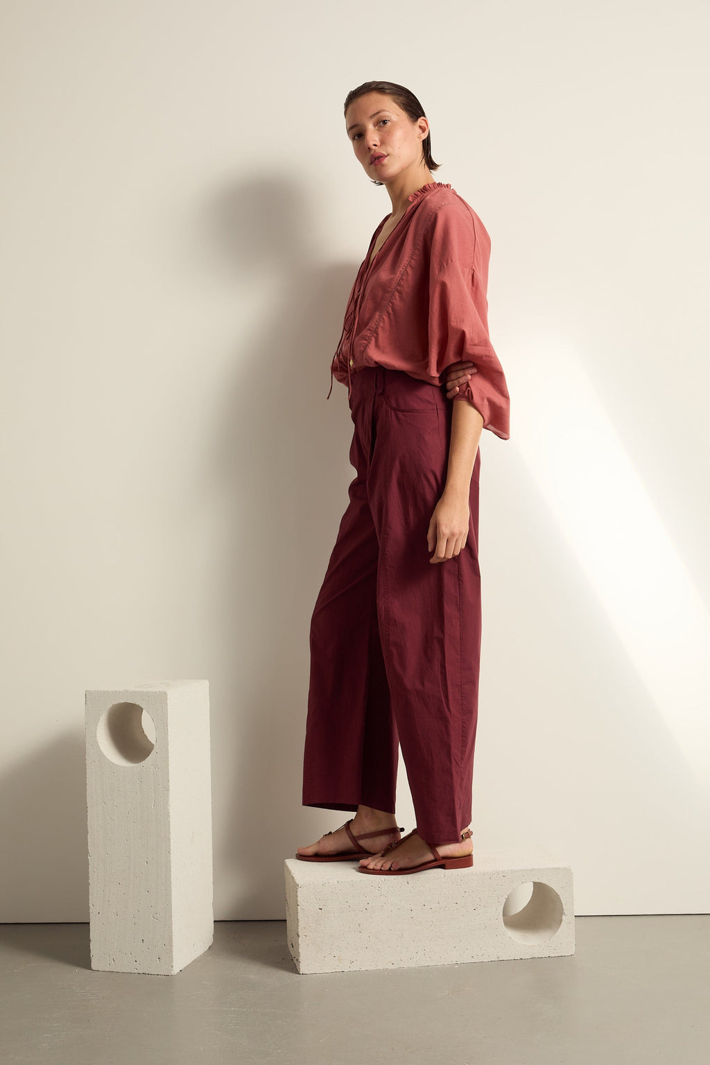 PANTALON LOLO - BURGUNDY