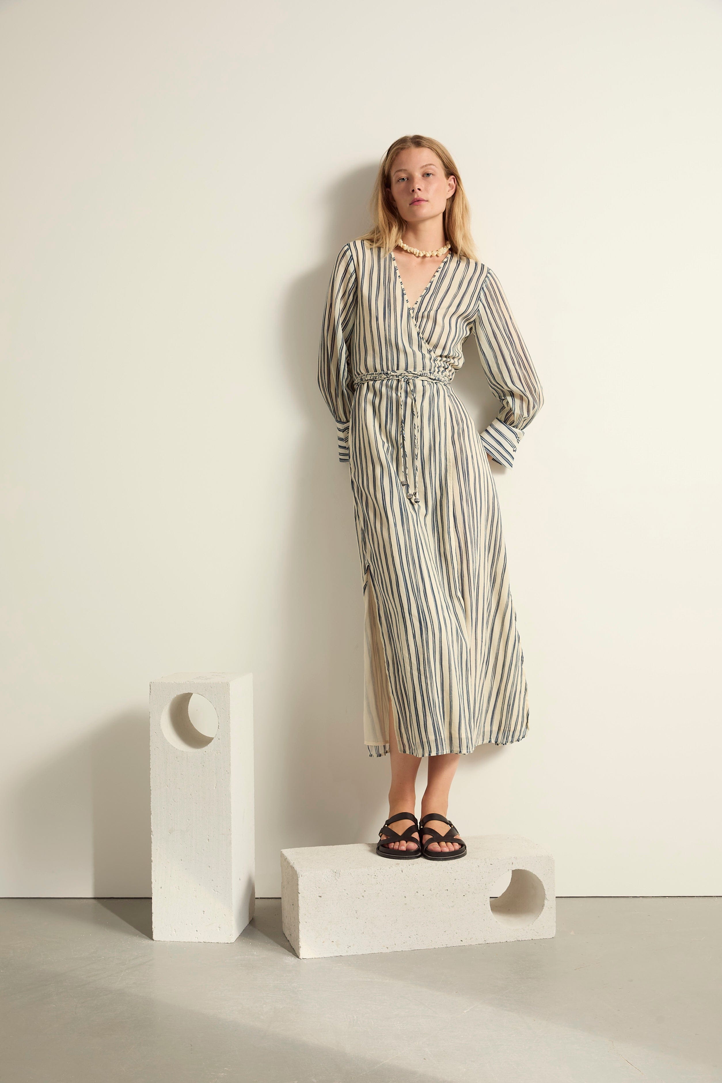 ROBE LISE IMPRIME LINEA - BLUE