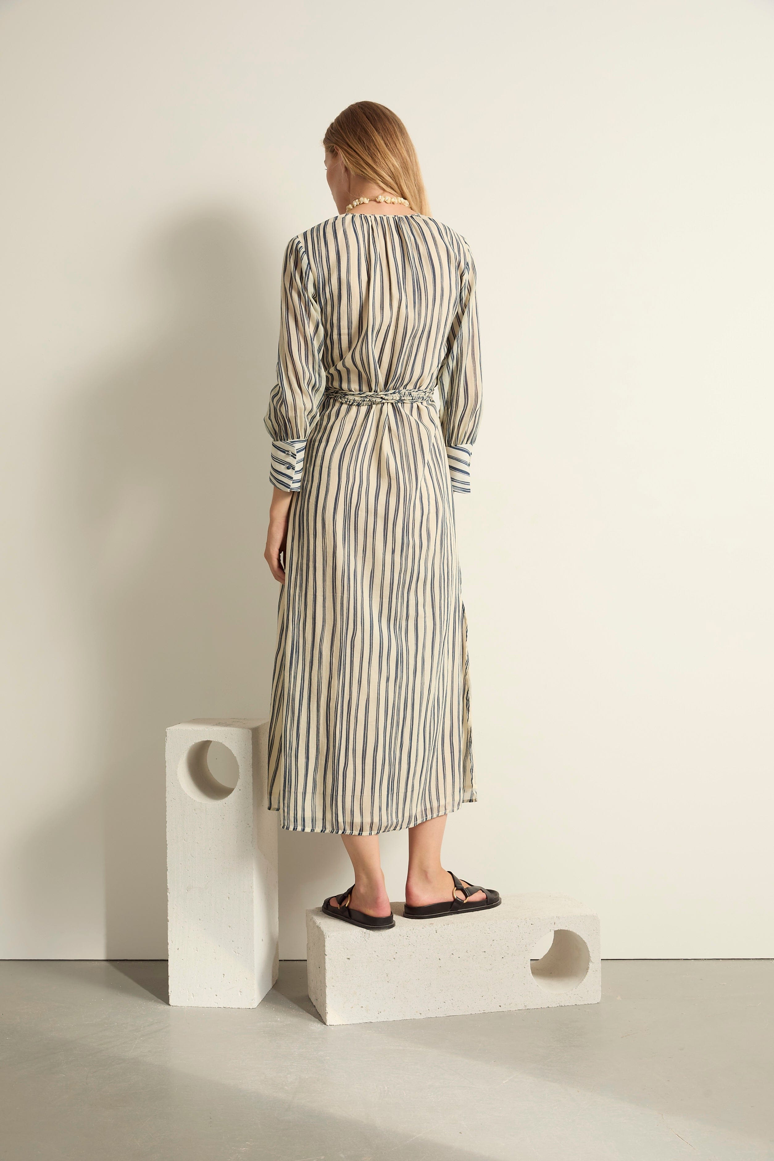 ROBE LISE IMPRIME LINEA - BLUE