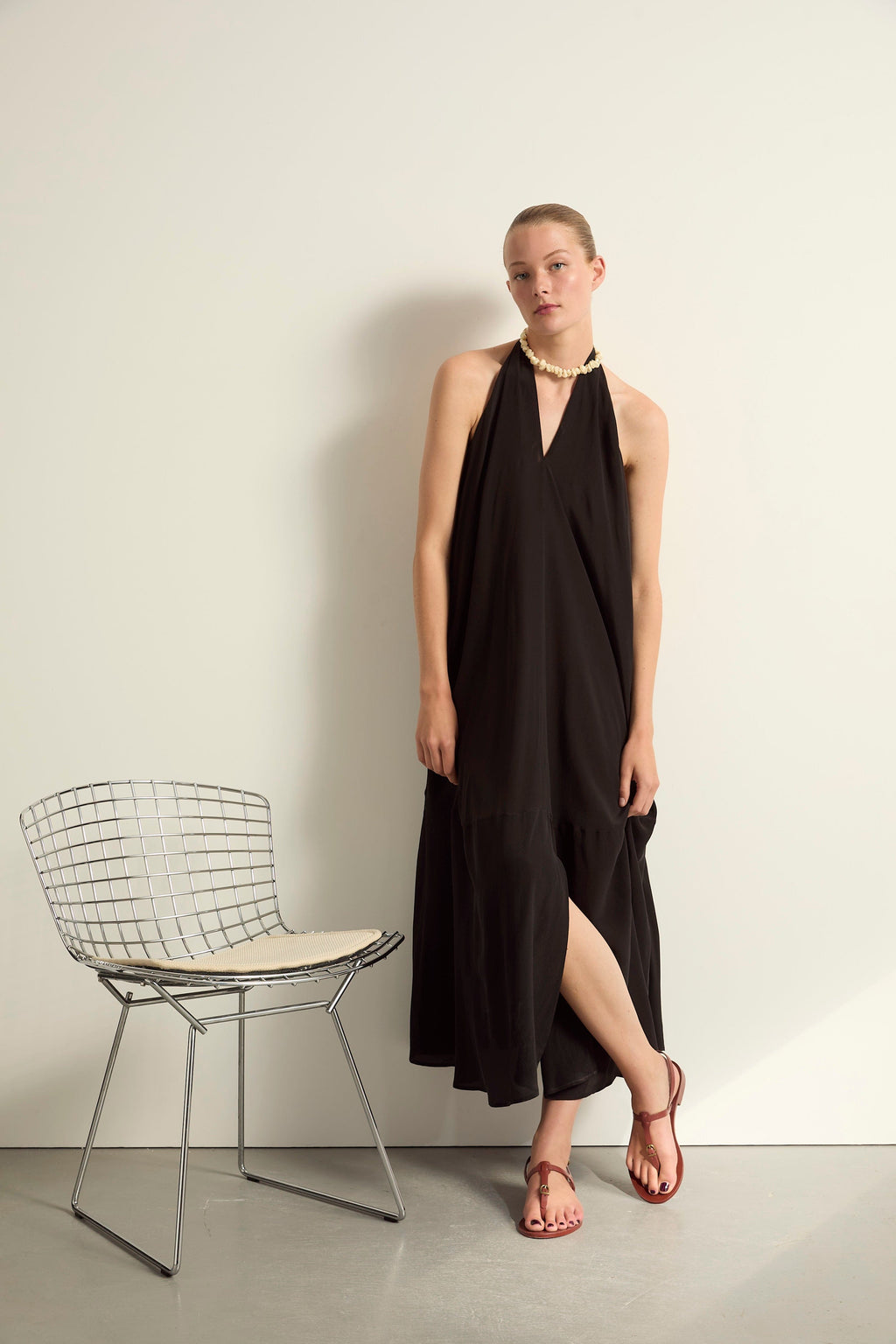 ROBE MIRIANA SOIE - BURGUNDY