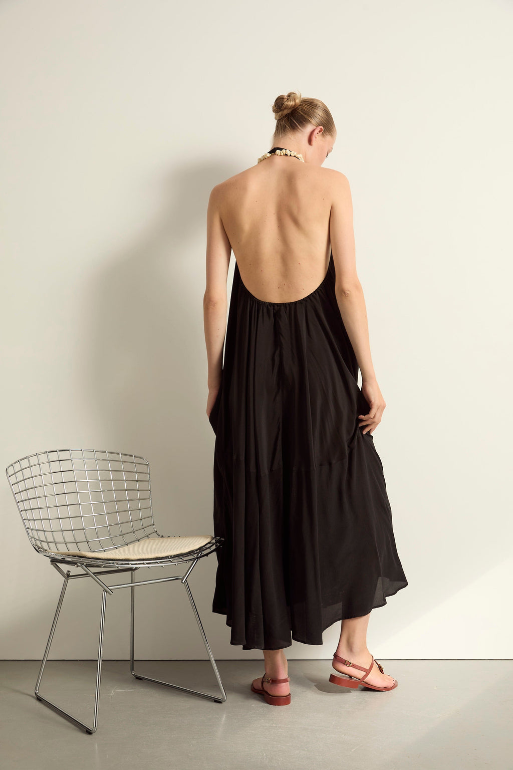 ROBE MIRIANA SOIE - BURGUNDY