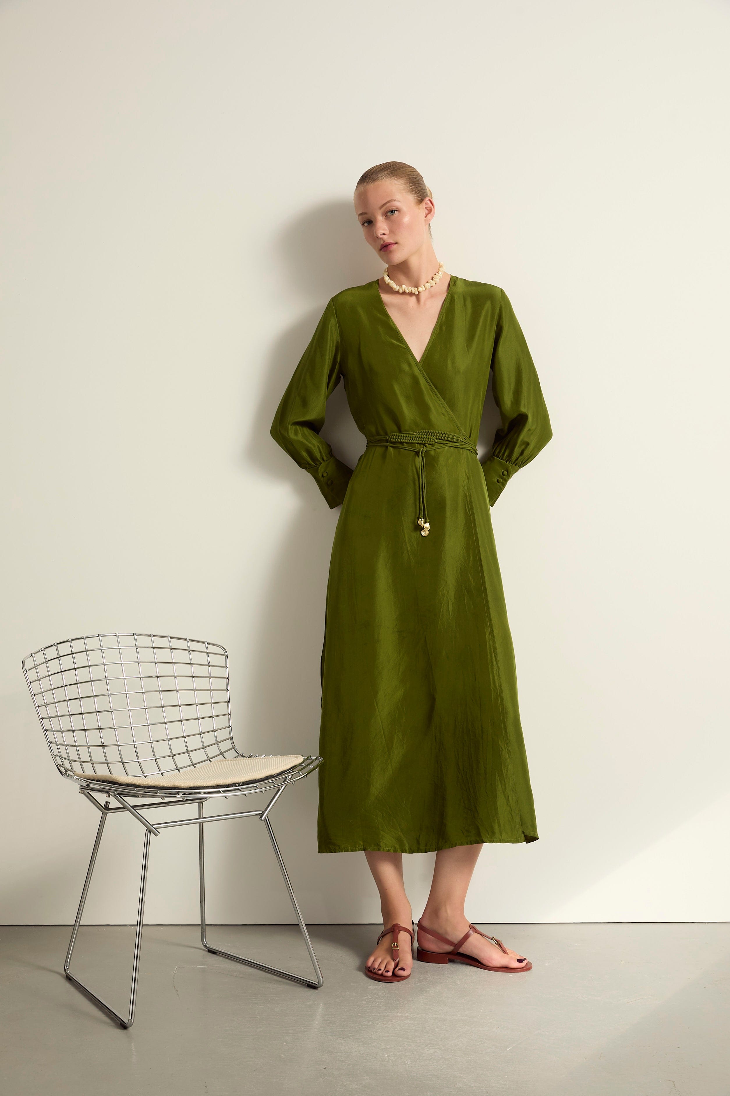 ROBE LISE SOIE LAVÉE - DEEP BLUE