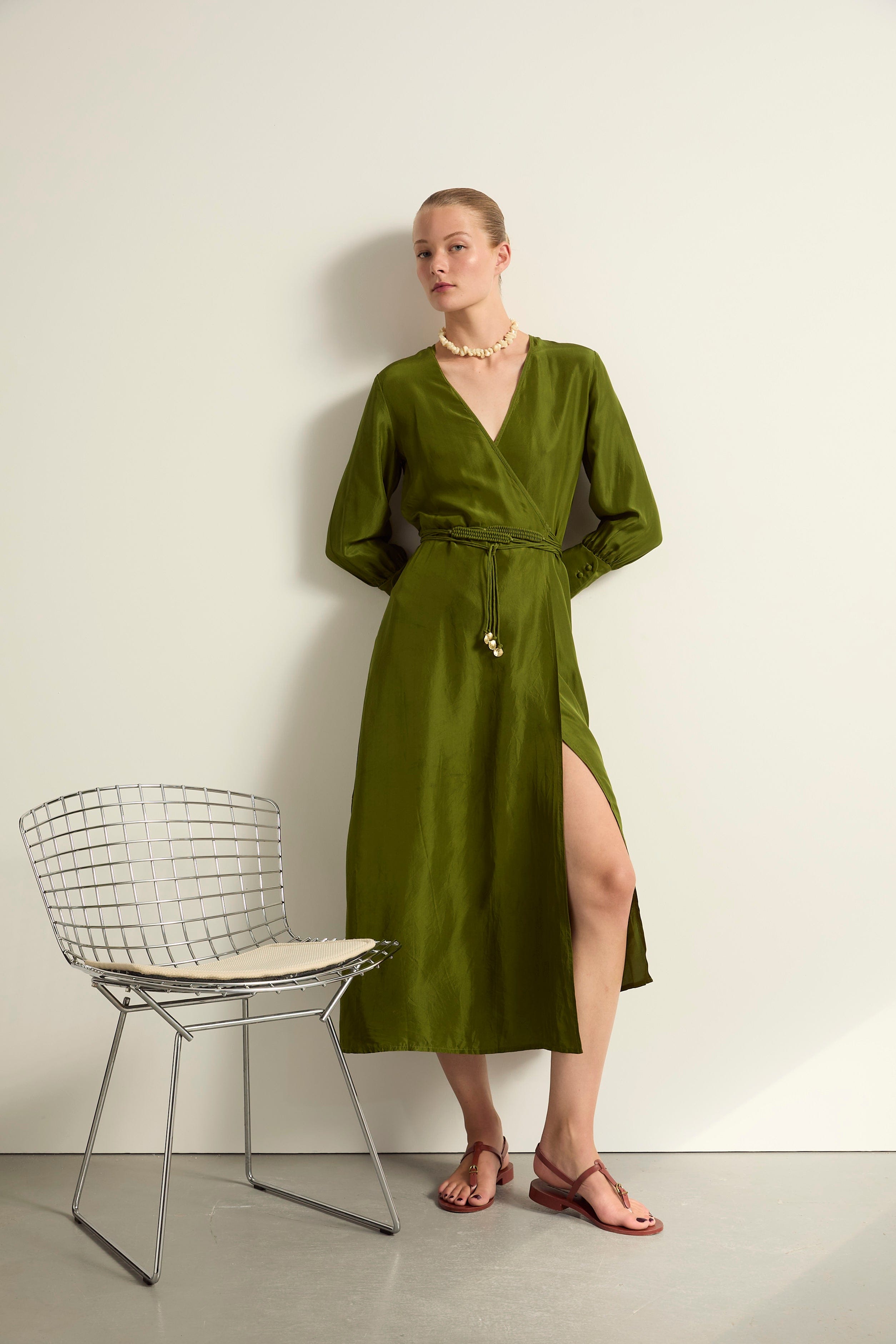 ROBE LISE SOIE LAVÉE - DEEP BLUE