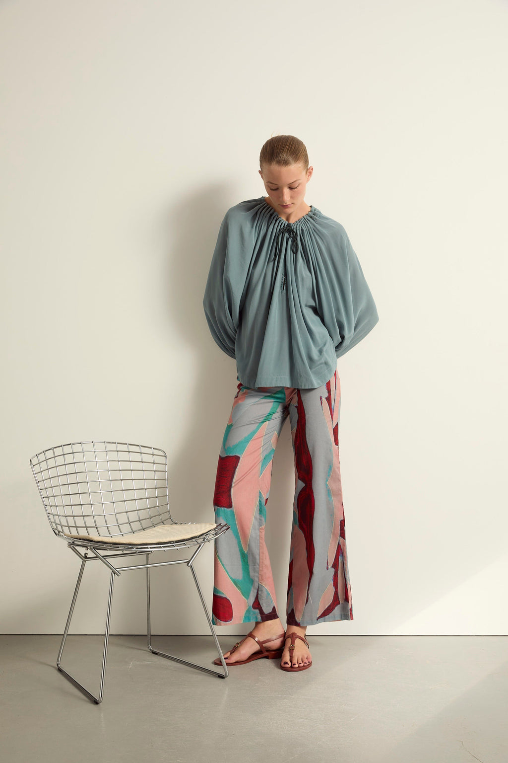 PANTALON ERIKA IMPRIME CACTUS - DUSTY PINK
