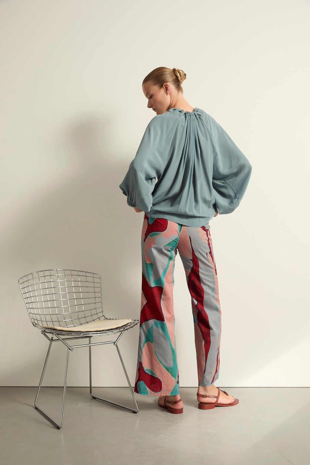 PANTALON ERIKA IMPRIME CACTUS - DUSTY PINK