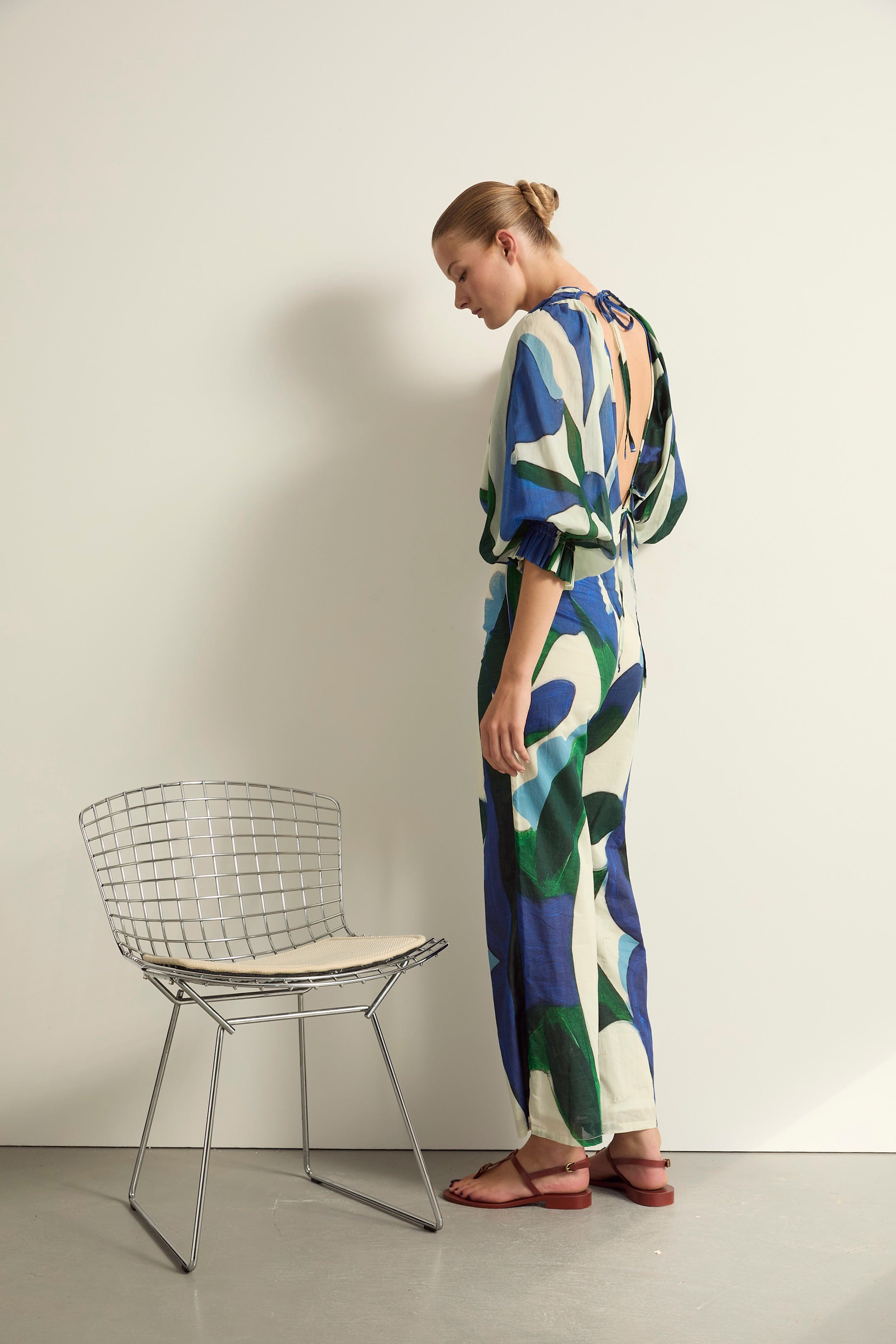 PANTALON ERIKA IMPRIME CACTUS - LAPIS BLUE