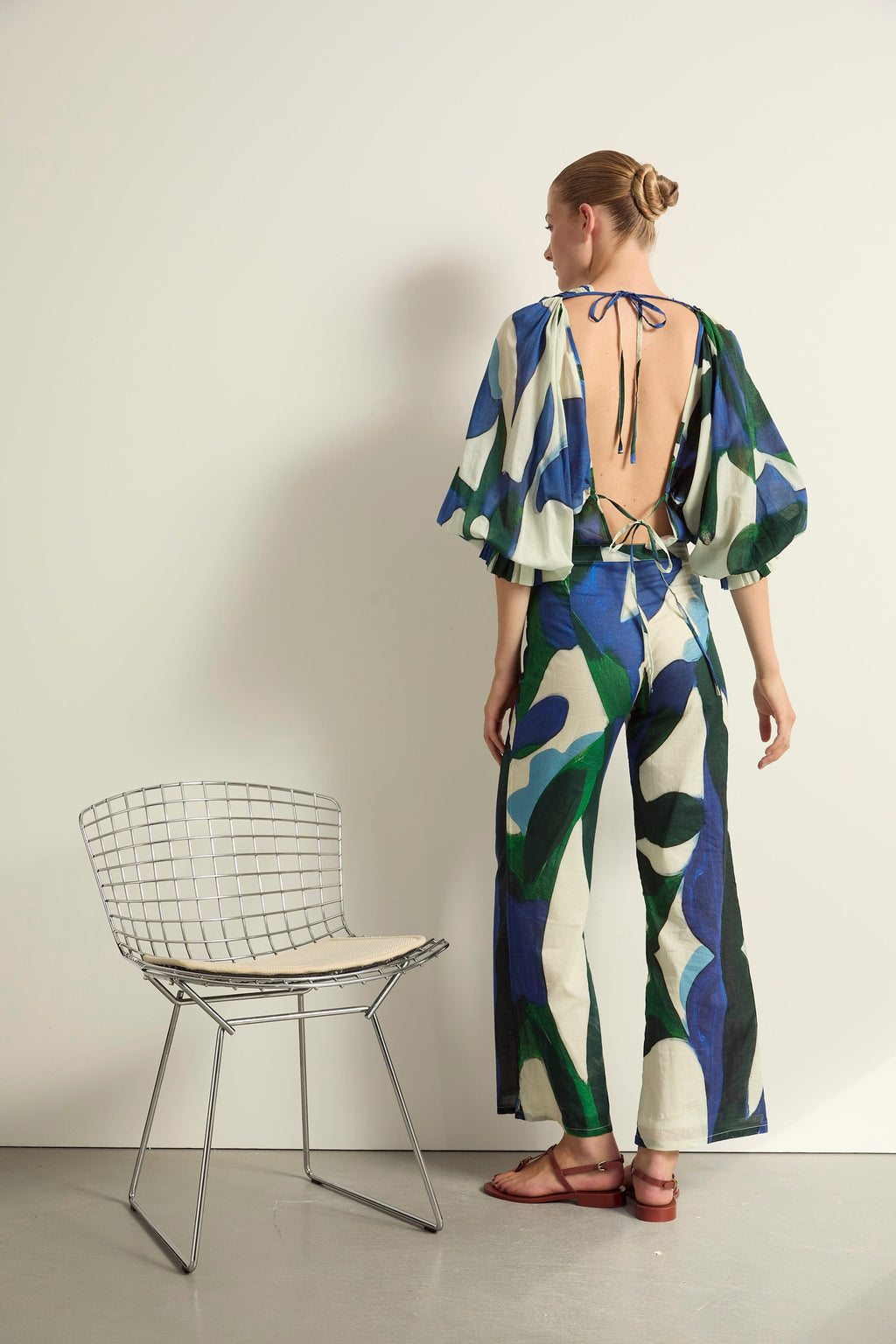 PANTALON ERIKA IMPRIME CACTUS - LAPIS BLUE