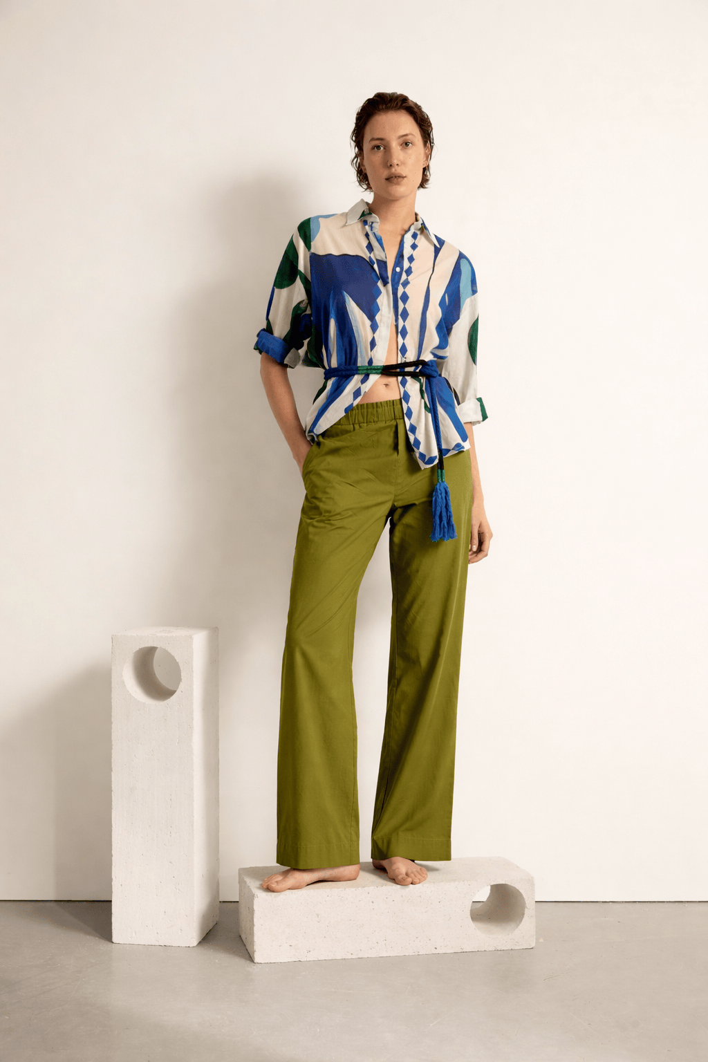 PANTALON ANGIE POP - GREEN TEA