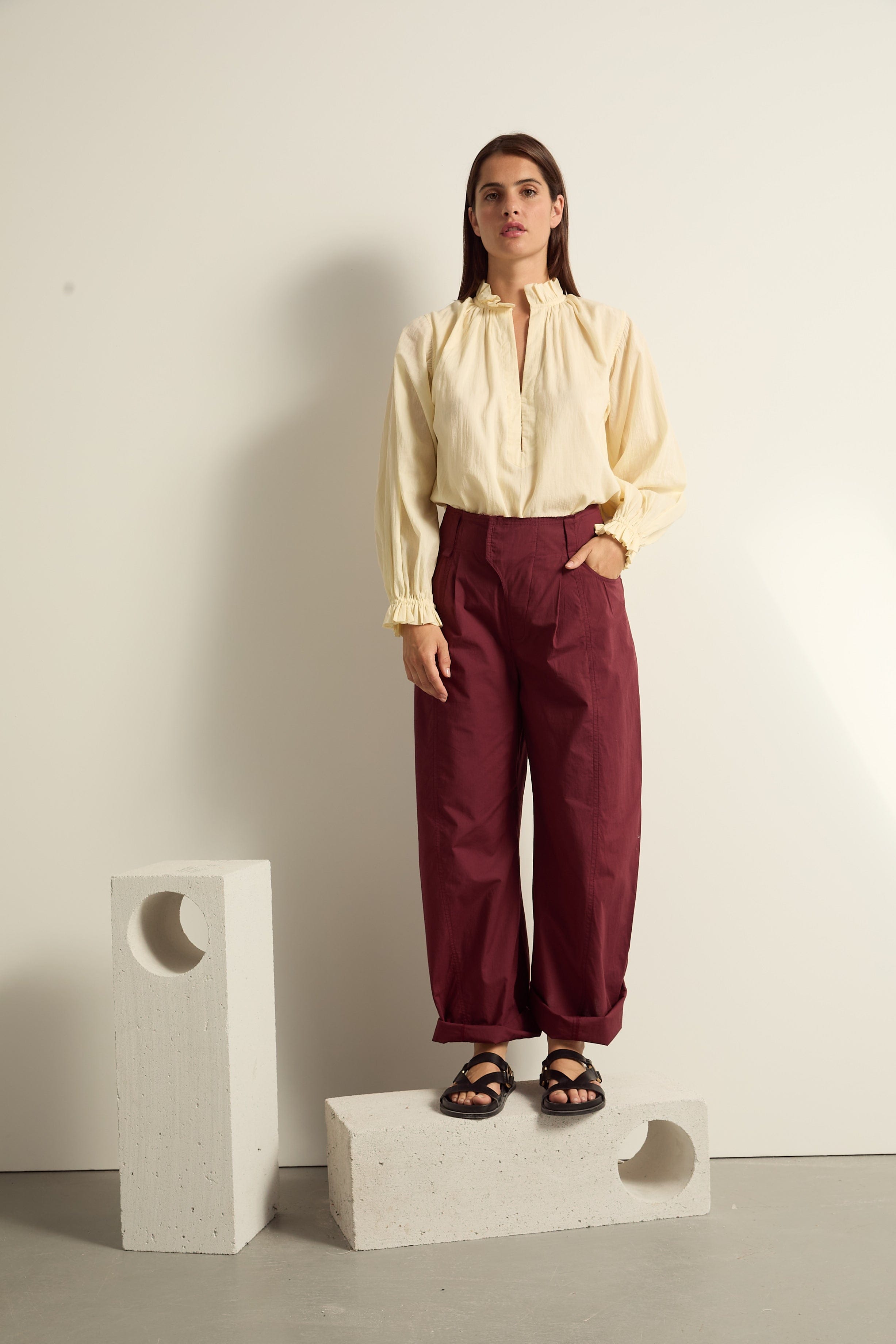 PANTALON LOLO - BURGUNDY