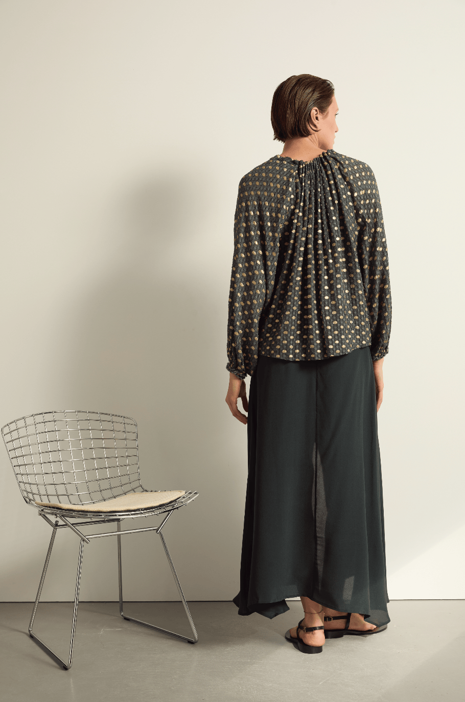 BLOUSE BONO LUREX PLUMETIS - ROSEWOOD