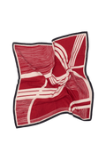 BANDANA IMPRIME CAROUSEL SOIE LAVEE - POMPEI RED