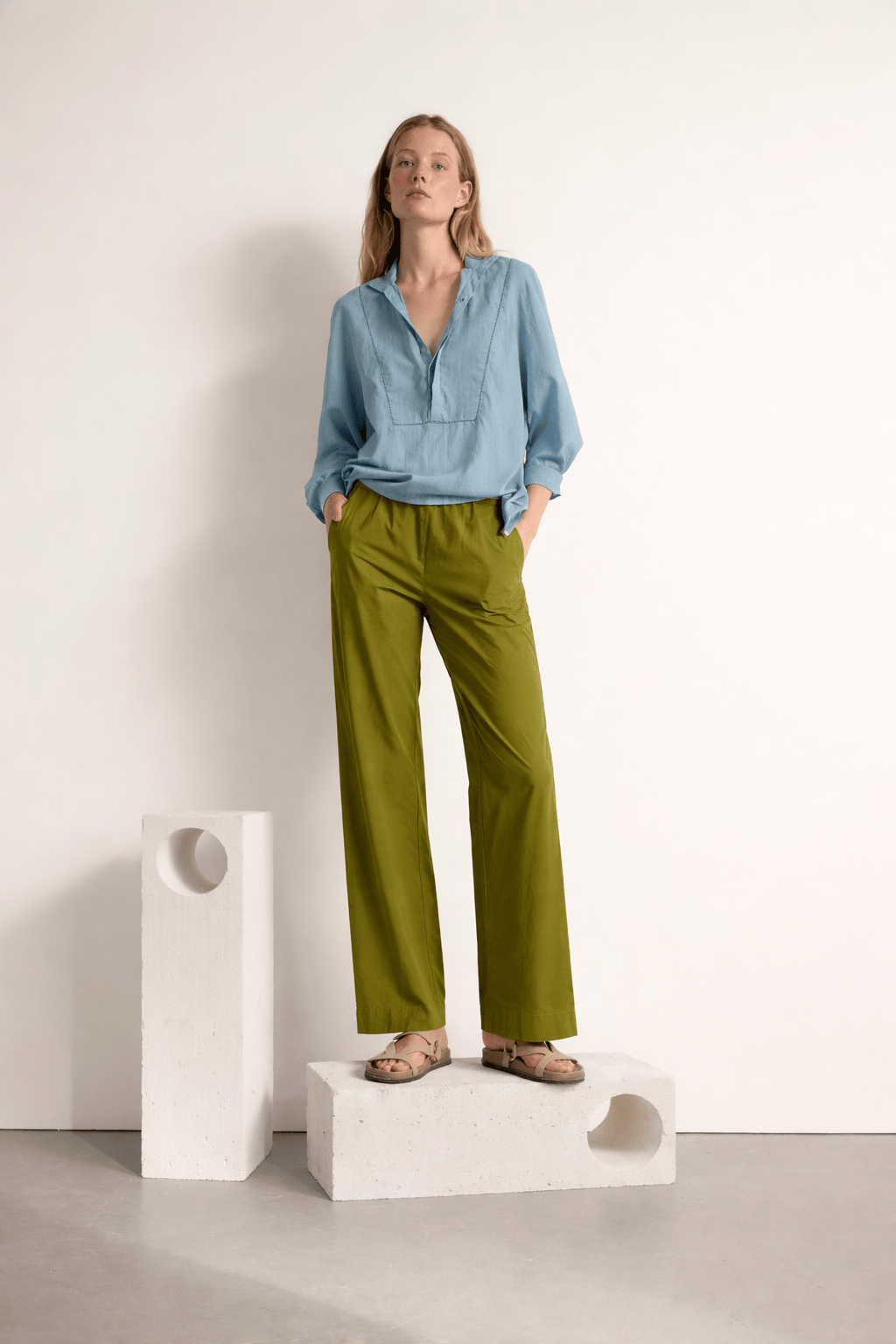 PANTALON ANGIE POP - GREEN TEA