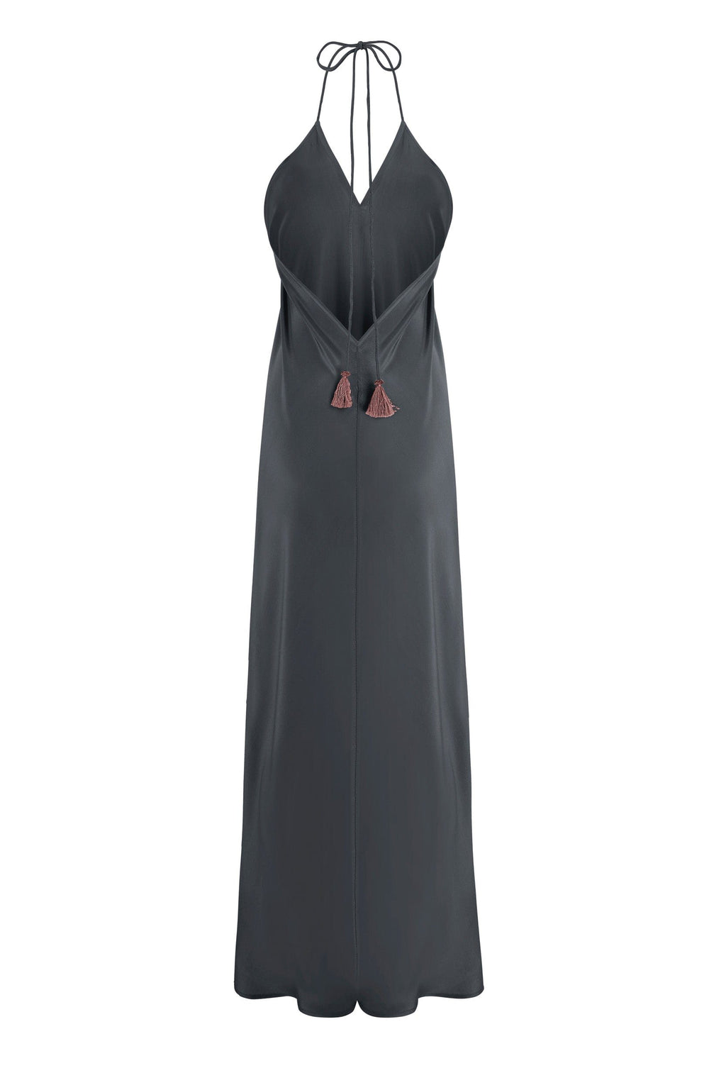 ROBE IVINA SOIE - ARDOISE